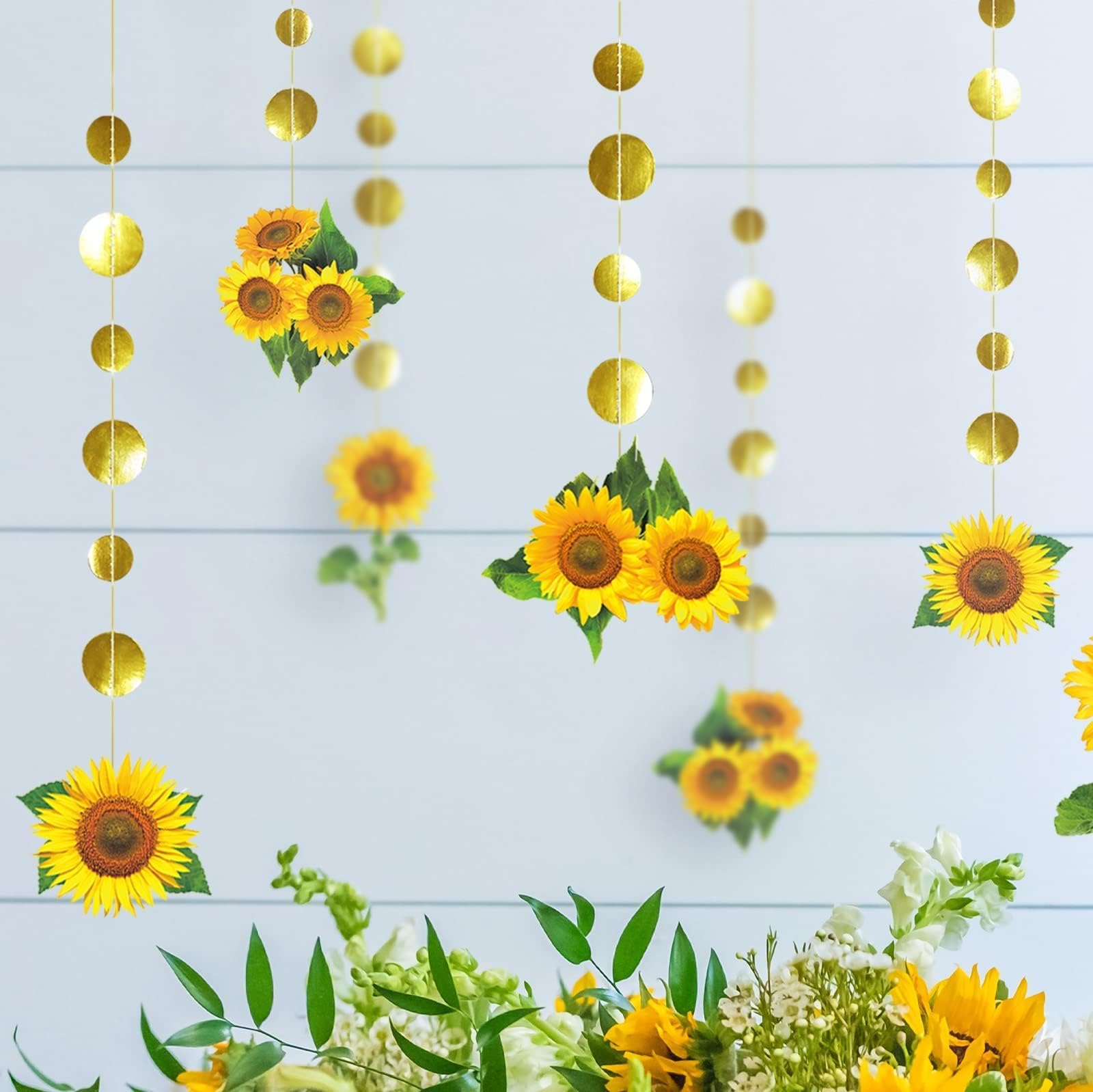 Cheerland Sunflower Garlands Kids Birthday Party Decorations Sun Flower Streamer Backdrop Banner My Sunshine Banner Fall Bday Pa